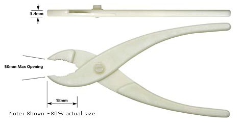 Plastic pliers for wafer cleaving/glass breaking
