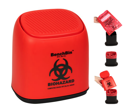 BenchBin hazardous waste container starter kit