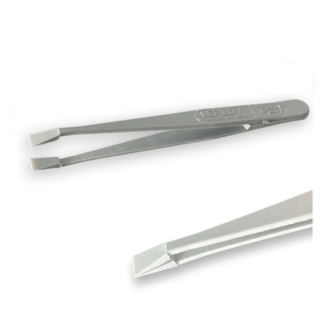 Solvent-resistant plastic tweezers,  straight, 116mm