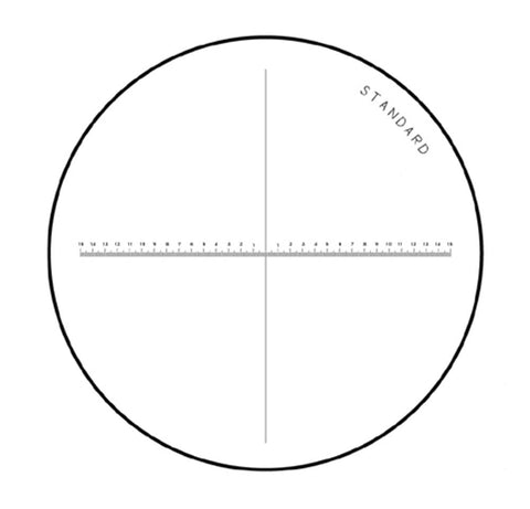 Scale reticle for peak measuring magnifiers, 10x 35mm