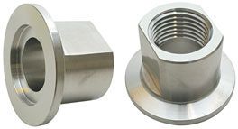 NW/KF flange adapters to female NPT thread, stainless steel